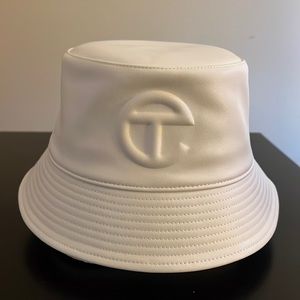 White Telfar Bucket Hat